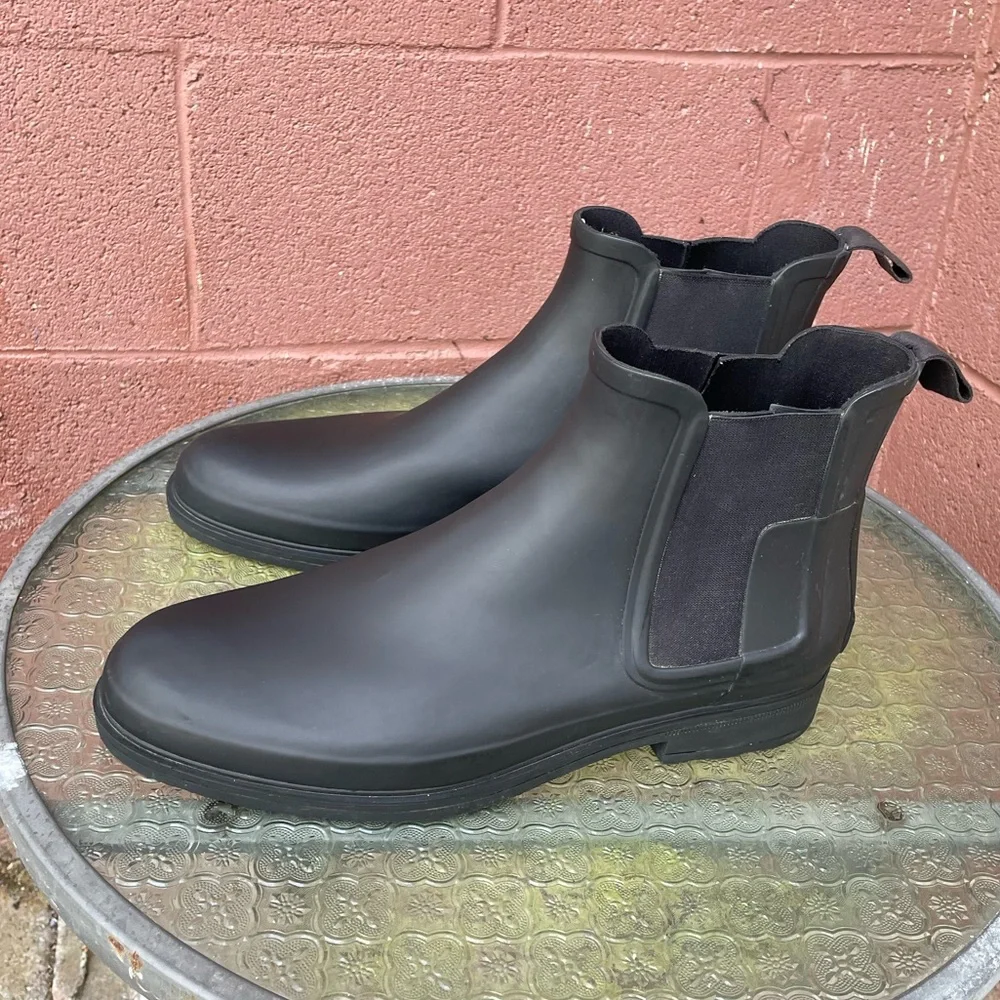 Hunter Refined Slim Fit Chelsea Black Boots Size 13 Men’s